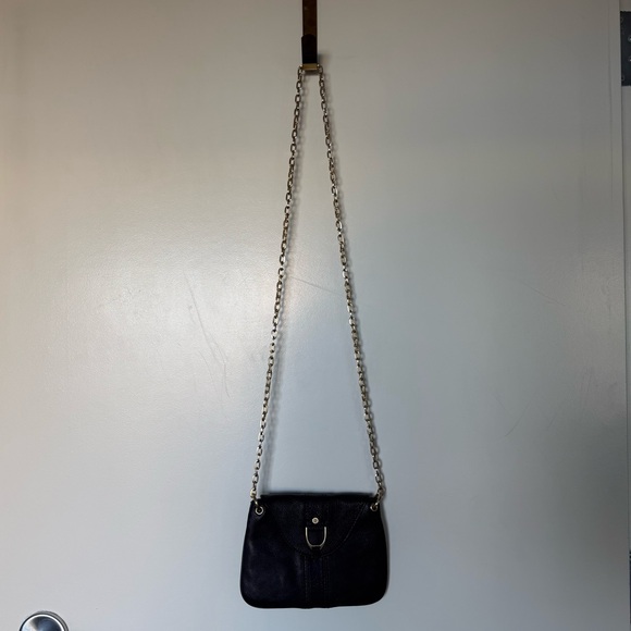 Cole Haan leather purse on gold colored chain EUC - Picture 4 of 5